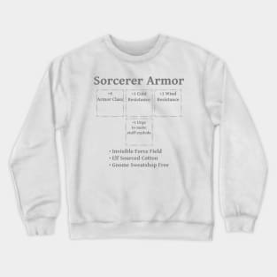 Sorcerer Armor: Role Playing DND 5e Pathfinder RPG Tabletop RNG Crewneck Sweatshirt